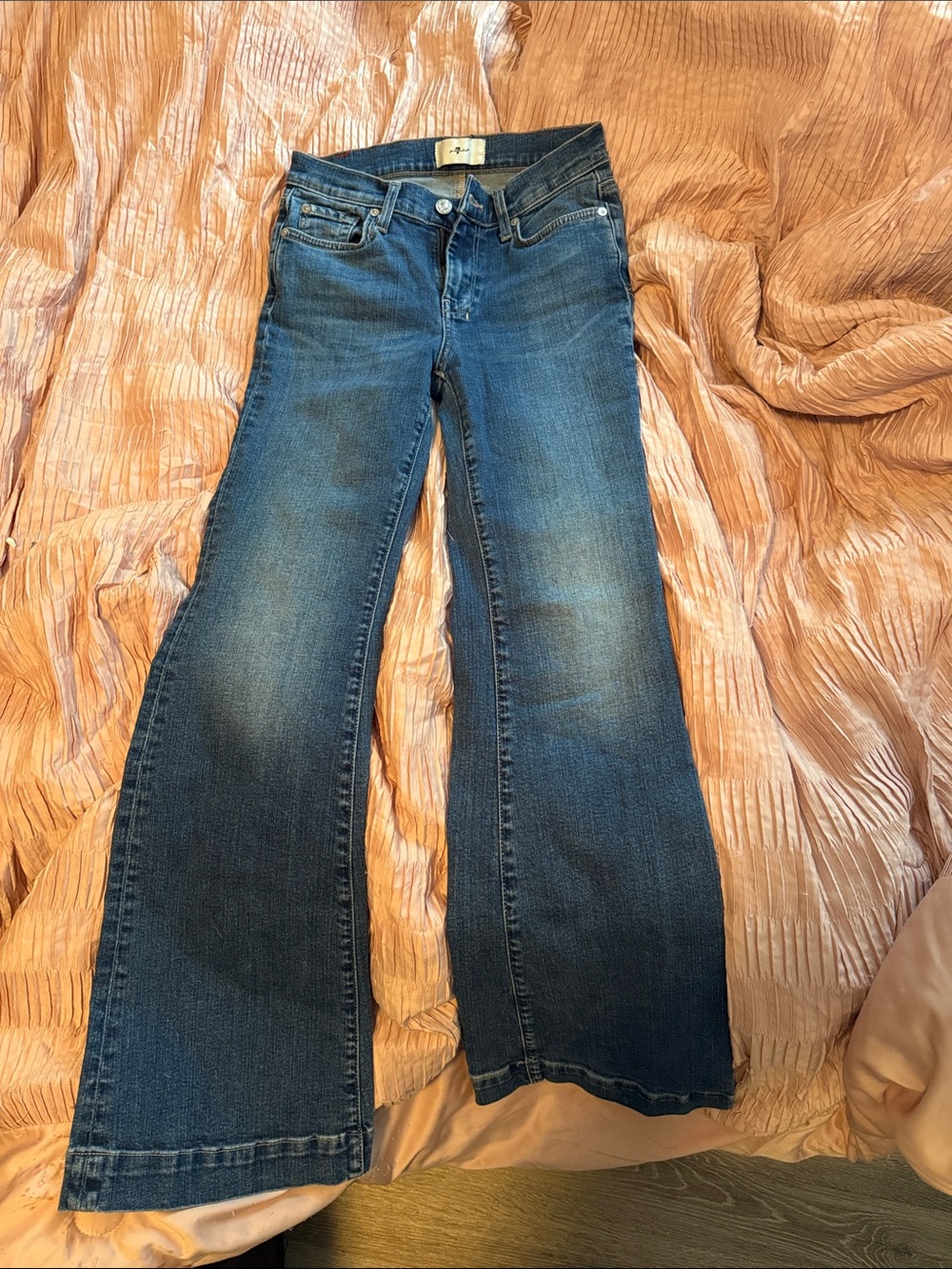 7 For All Mankind Dark Blue Flare Jeans